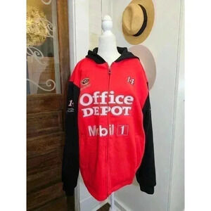 Chase Authentics Men's Size L Red and Black NASCAR Jacket